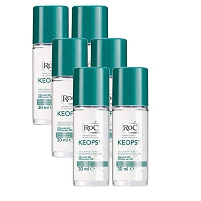 Afbeelding van RoC KEOPS Deodorant met bal, zonder alcohol, 48 uur efficiëntie 6 x 30 ml