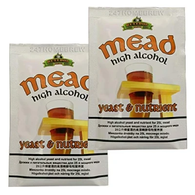 Afbeelding van 2x Bulldog Mead Gist &amp; Voedingsstof Hoge Alcohol 28g voor 20 25L