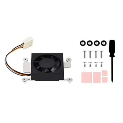 Afbeelding van Raspberry Pi computermodules 4 ventilatoren, CM4, koellichaam, CPU koeler met warmtebanden, geluidsarm, snelle warmteafvoer