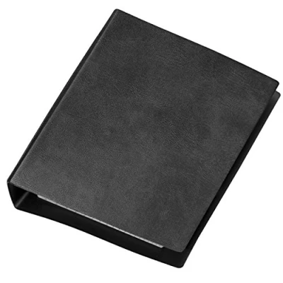 Afbeelding van Veloflex 1164280 zakringboek, zakboek, ordner DIN A6, 4 ringmechaniek, met 50 vellen geruit, zwart