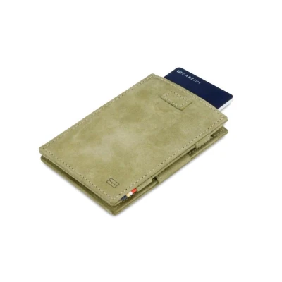 Afbeelding van Garzini Magic Wallet Cavare met Card Sleeves RFID Leder Vintage Groen