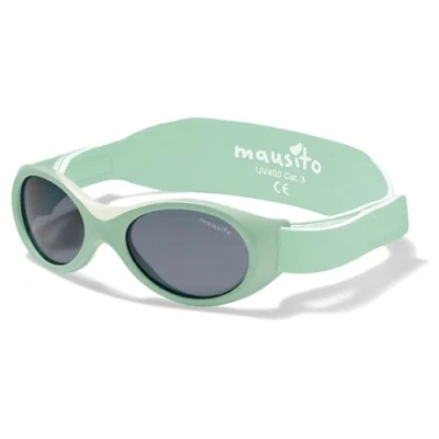 Afbeelding van Mausito zonnebril 0 18 maanden, flexibele voor jongens en meisjes met verstelbare band, 100% uv bescherming, ultralichte babyzonnebril zonder BPA, ontwikkeld in Europa, Turkoois., Eén maat