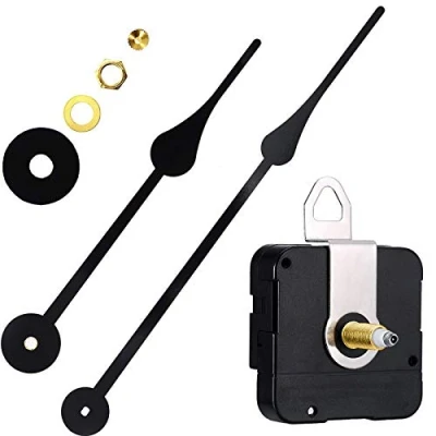 Afbeelding van HILLHOME Hoog koppel I schacht wijzers quartz doe het zelf wandklok uurwerk mechanisme met 9,1 inch lange spade hand batterij aangedreven reparatie onderdelen vervanging, 1/2 maximale wijzerplaat
