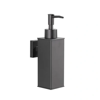 Afbeelding van BGL Zwarte zeepdispenser, wandgemonteerde handwasdispenser, 304 roestvrijstalen vloeistofdispenser voor dagelijks gebruik
