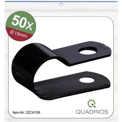 Afbeelding van Quadrios 22CA159 Bevestigingsklem Schroefbaar Bundel Ø (bereik) 19 mm (max) Zwart 1 set(s)