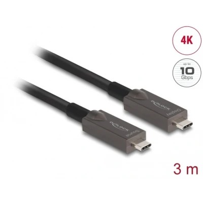 Afbeelding van Delock Aktives Optisches USB C™ Video + Daten PD Kabel 3 m Deloc
