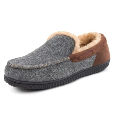 Afbeelding van RockDove Hearthfire Traagschuim Moc Pantoffels voor Heren, houtskool, 41.5 EU