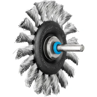 Afbeelding van PFERD 7006/6 INOX 0,35 ronde borstel getordeerd RBG Ø 76 x 6 mm stift edelstaaldraad 43107003