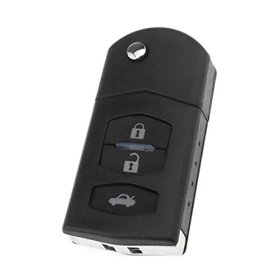 Afbeelding van YINETTECH 2 Knoppen Sleutel Shell Compatibel met Mazda 2/3/6/RX8/MX5 Remote Filp Key Case Vervanging Keyless Flip Vouwsleutel Blade