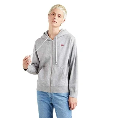 Afbeelding van Levi&#039;s dames Starstruck sweatvest met logoborduring in de kleur Grijs, maat: XXS
