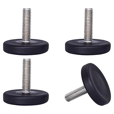 Afbeelding van SKIR&#039;CO 4 stuks, meubelstelpoten M6 x 20 mm, verstelbare metalen ronde poten, schroefdraad steel, Leveler Glide Foot
