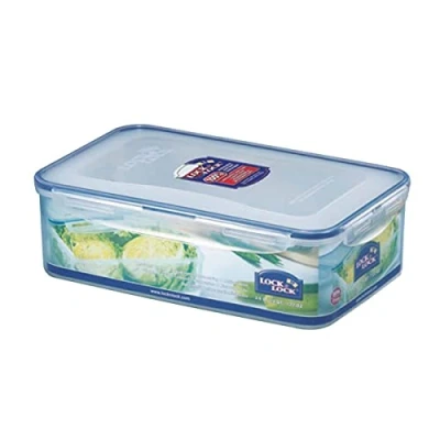 Afbeelding van LocknLock PP Classic voorraaddoos met rooster, 3,6 l, 301 x 188 94 mm, 100% lucht en waterdicht, slim sluitsysteem, vershouddoos voor koelkast vriesvak
