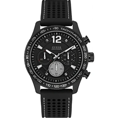 Afbeelding van Guess Fleet W0971G1 Herenhorloge, analoog, kwarts, met siliconen armband