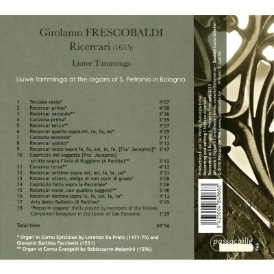Afbeelding van Liuwe Tamminga Ricercari (1615) (CD)