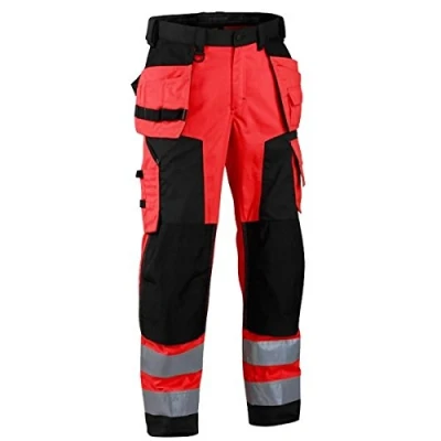 Afbeelding van Blaklader Werkbroek softshell High Vis 1567 2517 Rood/Zwart C60