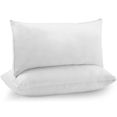 Afbeelding van Utopia Bedding Kussens Set van 2, Beddenkussens, Hoofdkussens Zacht en Ademend Stof met Holle Vezelvulling (40x80 cm, Wit)
