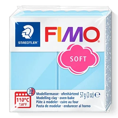 Afbeelding van STAEDTLER 8020 305 FIMO Zachte Ovenhardende Polymeer Modellering Klei Pastel Aqua (1 x 57g Blok)