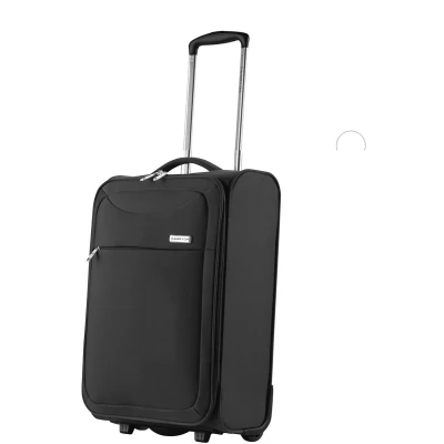 Afbeelding van CarryOn Air Upright Handbagage Koffer 55 x 35 20 cm Zachte Trolley 37 Liter Lichtgewicht Zwart