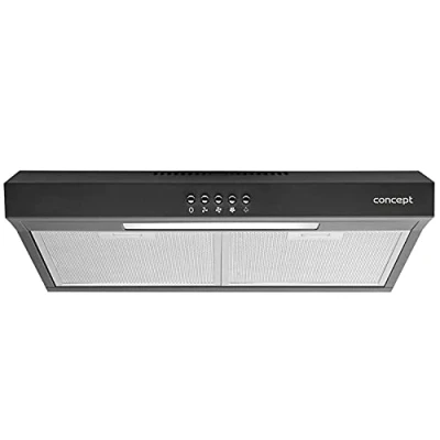 Afbeelding van Concept 50cm OPP1250BC zwarte afzuigkap LED verlichting