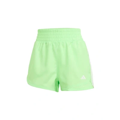 Afbeelding van adidas Performance Pacer Stripes HIGH RISE Korte broeken Lime burst white, Dames, Maat: Lx5&quot;, white