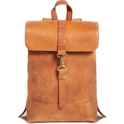 Afbeelding van Beocca Leren rugzak Bryce cognac 17&quot; laptoptas