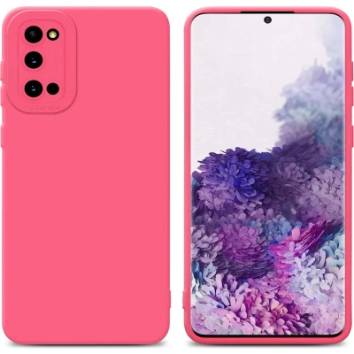 Afbeelding van Cadorabo Hoesje geschikt voor Samsung Galaxy S20 in FLUID ROOD Beschermhoes TPU silicone Cover Case