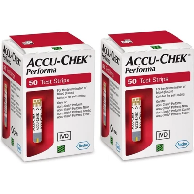 Afbeelding van Accu Chek Performa teststrips 2x50 stuks 2x50st