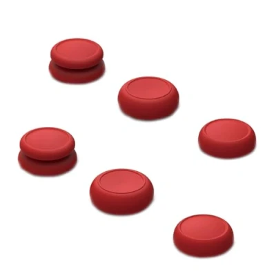 Afbeelding van Skull &amp; Co. Skin, CQC And FPS Thumb Grip Set Joystick cap Analog Stick for Nintendo Switch OLED Joy con Controller Mario Red, 3 Pairs(6pcs)
