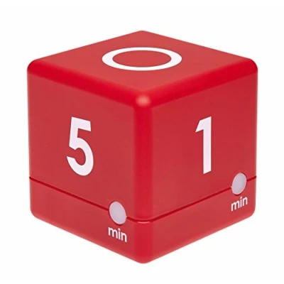 Afbeelding van TFA Dostmann 38.2039.05 digitale teerling timer CUBE TIMER, , 4 vooringestelde tijden, zeer eenvoudige bediening, Alarmtoon, LED + vooralarm, rood, (L) 60 x (B) (H) mm