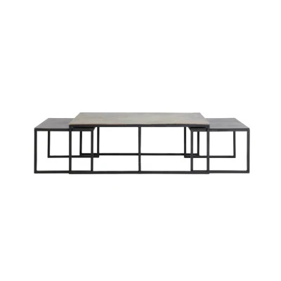 Afbeelding van Light &amp; Living Salontafelset Kumalu Antiek Brons Metaal