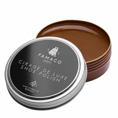 Afbeelding van Schoensmeer met bijenwas 100ml middelbruin Famaco Cirage de Luxe