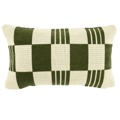 Afbeelding van By Boo Pillow Twist 35x55 cm green