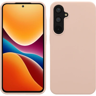 Afbeelding van kwmobile telefoonhoesje geschikt voor Samsung Galaxy A55 5G Hoesje met siliconen coating Smartphone case in kokosmelk