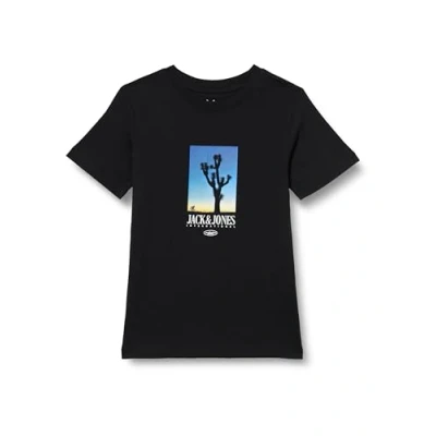 Afbeelding van JACK &amp; JONES JORLUCCA FASTRUNNER2 Tee SS Crew JNR, zwart, 140 cm