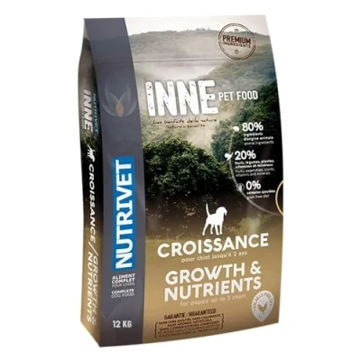 Afbeelding van Nutrivet Inne Dog Growth hondenvoer 12 kg