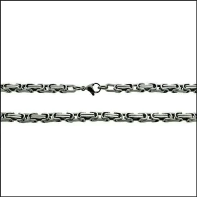 Afbeelding van Aramat Jewels Halskettingen Zilverkleurige Stalen Koningsketting man 55cm / 5mm