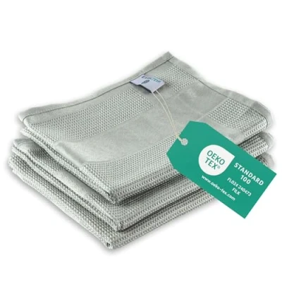 Afbeelding van ELEXACLEAN Theedoeken microvezel (3 delige set, 68 x 42 cm, donkergrijs/antraciet) Oeko Tex® standaard 100, theedoeken, handdoeken keuken modern