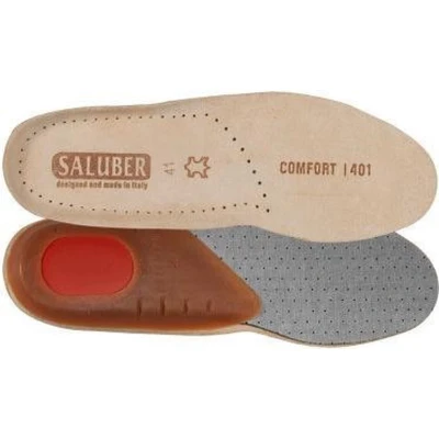 Afbeelding van Saluber inlegzolen Comfort met PORON schokdemping en echt leer Goede Medium voetboogondersteuning Schoenmaat: 38