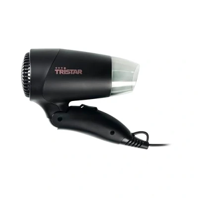 Afbeelding van Föhn Tristar HD 2460 Haardroger met inklapbaar handvat Inklabare Reisföhn Deluxe Lichtgewicht, 3 warmtestanden en Oververhittingsbeveiliging Geschikt voor thuis op reis 1200 watt Zwart