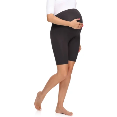 Afbeelding van Be Mammy MS MS10 299 LE Dames Zwangerschapsleggings Leggings Sport Vrijetijdsbroek Kort Katoen Sporbroek Yogabroek Grafiet 3XL