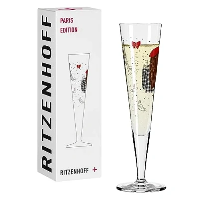 Afbeelding van RITZENHOFF 1072005 champagneglas 200 ml Paris Edition Champusfluit designerstuk, kleurrijk Made in Germany