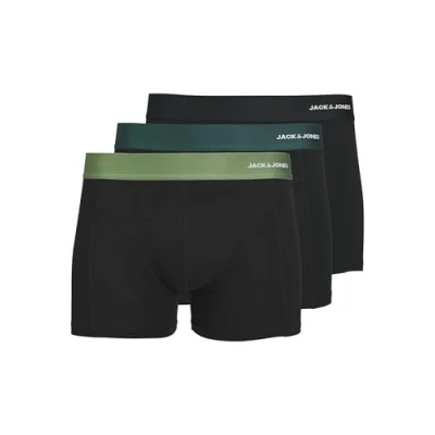 Afbeelding van Jack &amp; Jones 3ERPACK Boxershorts, Heren, Maat: Medium, Dark ivy