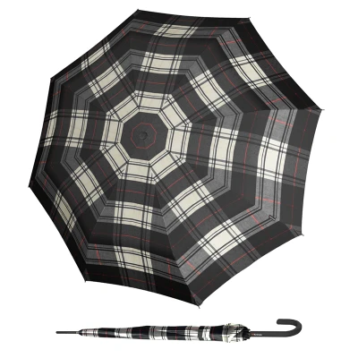 Afbeelding van Knirps T.760 Stick Automatic Paraplu check black &amp; white