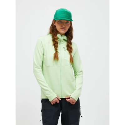 Afbeelding van Peak Performance W Trail Polartec Zip Hood Dames Ski jas VIVID GREEN