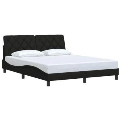 Afbeelding van Bedframe stof zwart 160x200 cm
