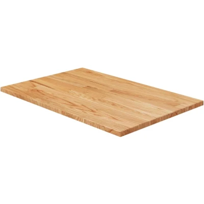 Afbeelding van Wastafelblad 60x40x1,5cm behandeld massief hout lichtbruin
