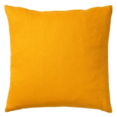 Afbeelding van Dutch Decor JAMES Sierkussen 45x45 cm duurzaam katoen effen kleur Golden Glow geel