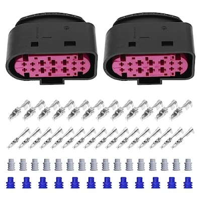 Afbeelding van Create idea 2 Set Auto Sensor Reparatie Kit 1J0973737 Compatibel met Volkswagen Audi 14 Pin Plugs