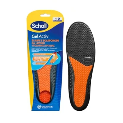 Afbeelding van Scholl GelActiv inlegzolen en werkschoenen, met dempende GelWave technologie, continue ondersteuning voor mensen die lang staan, maat 40 46,5