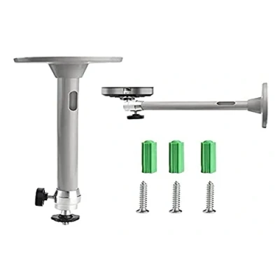 Afbeelding van FIGFYOU Plafondprojectorhouder, plafondwandhouder, videoprojector, verstelbaar, universele plafondhouder van aluminium (zilver)